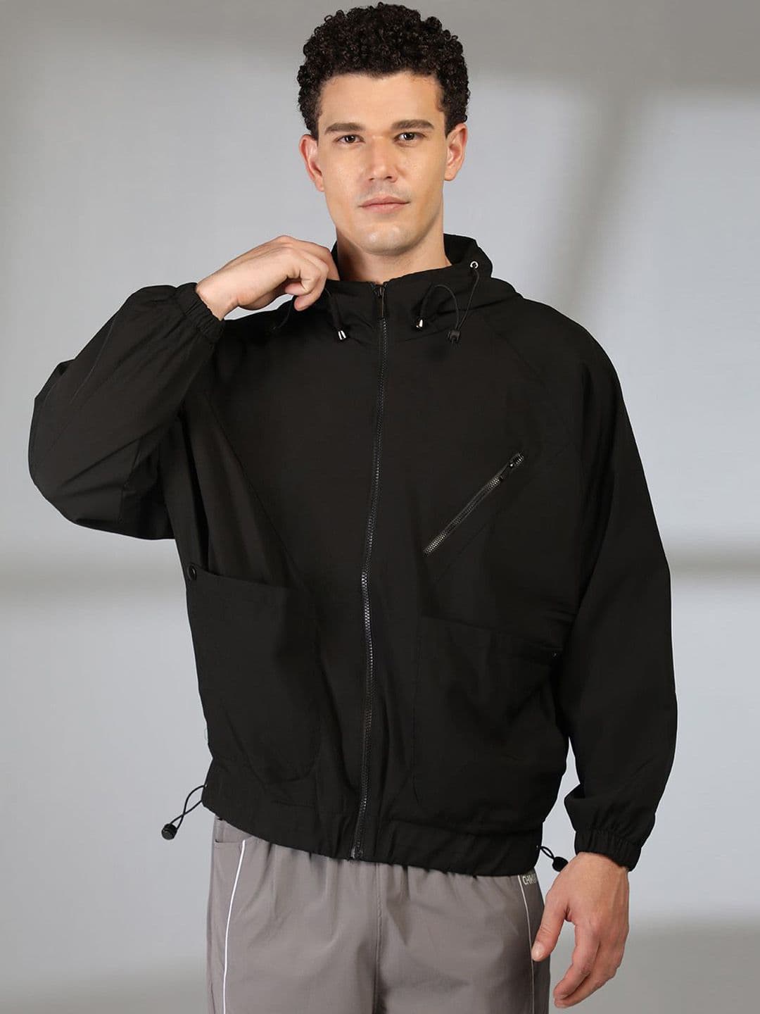 Mast & Harbour Men Hooded Solid Windcheater Tailored Jacket - view 1