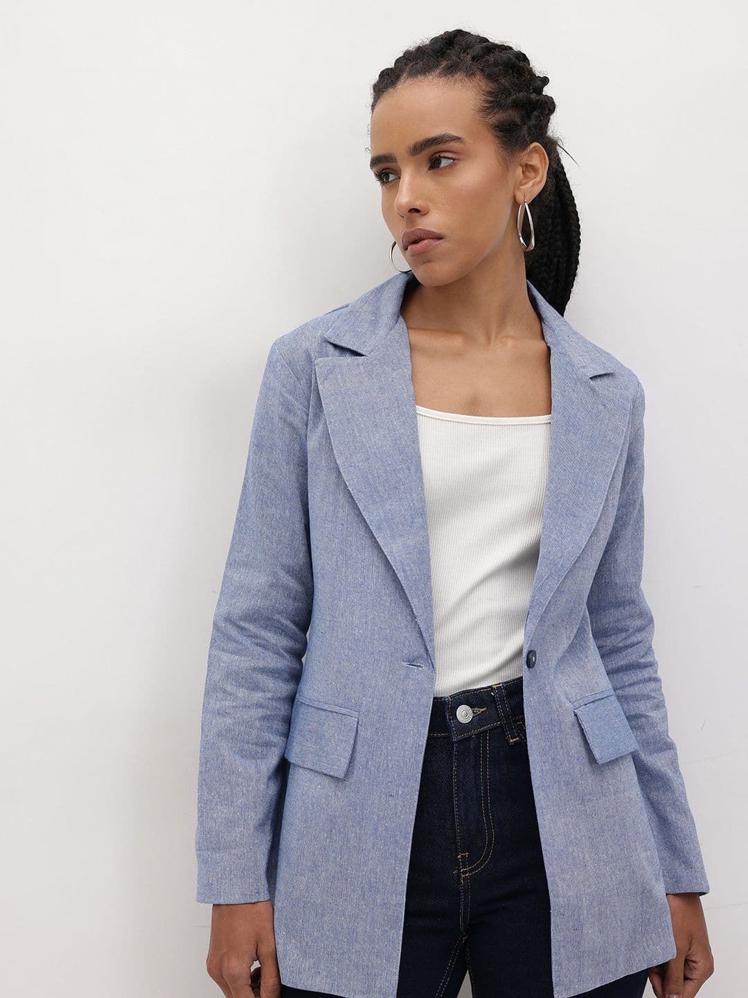 R.Code by The Roadster Life Co. Notched Lapel Collar Single-Breasted Blazer - view 1