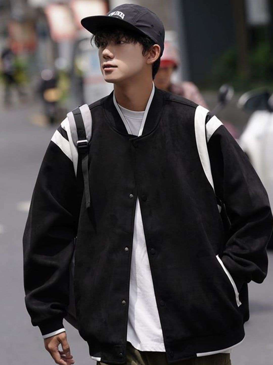 Mast & Harbour Men Mock Collar Colourblocked Bomber Jacket - view 1