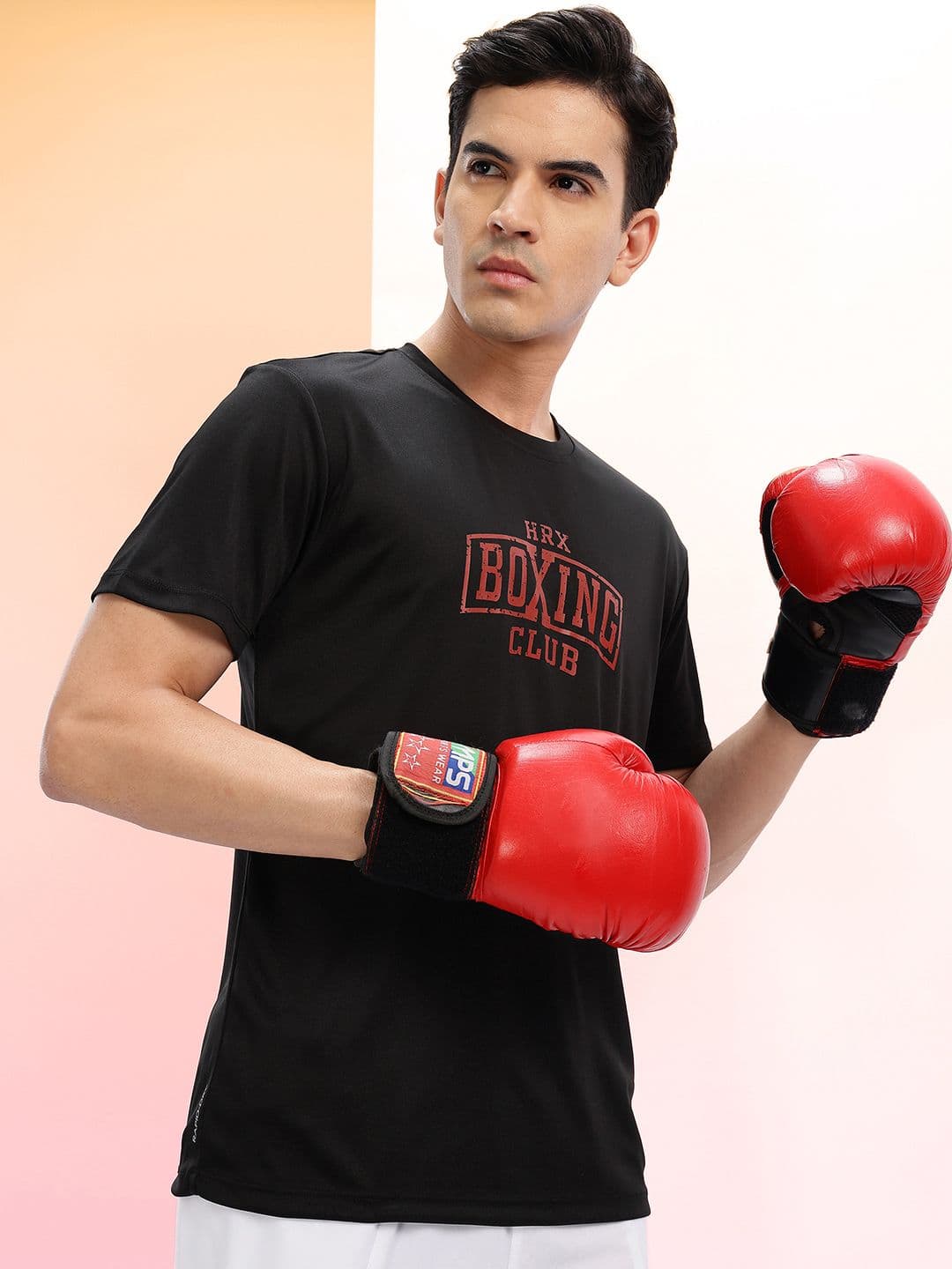 HRX by Hrithik Roshan Typography Print Rapid-Dry Training T-shirt - view 1