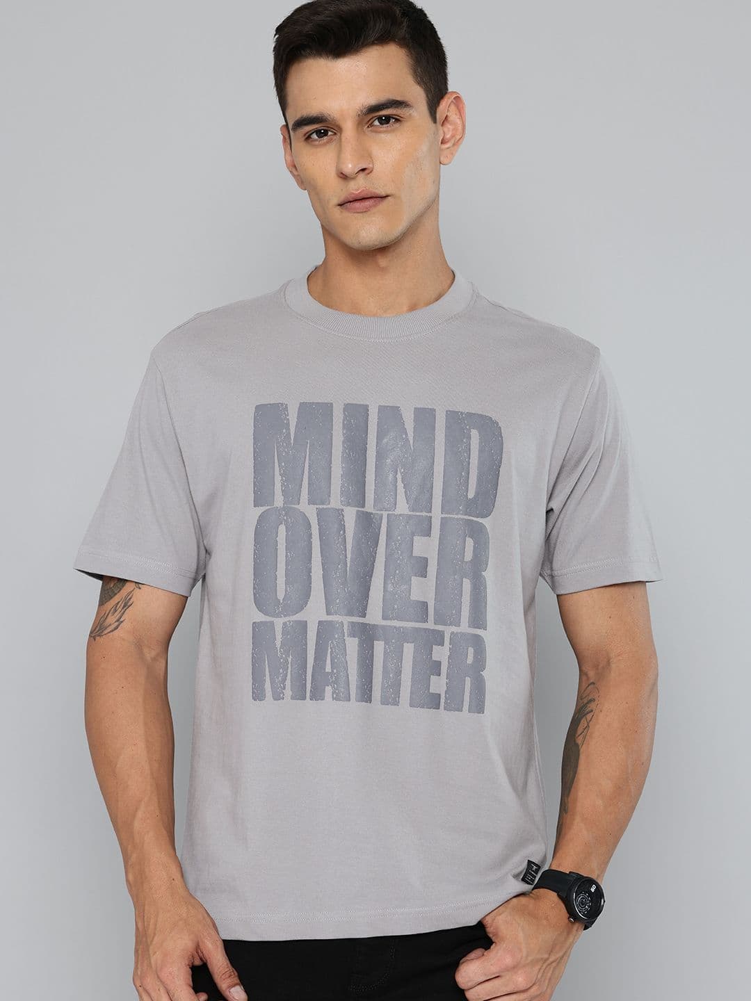 Flying Machine Typography Printed Pure Cotton T-shirt - view 1