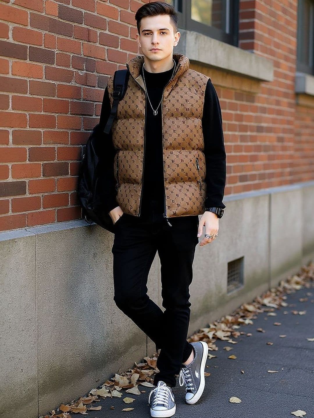 HERE&NOW Men Geometric Padded Jacket - view 1
