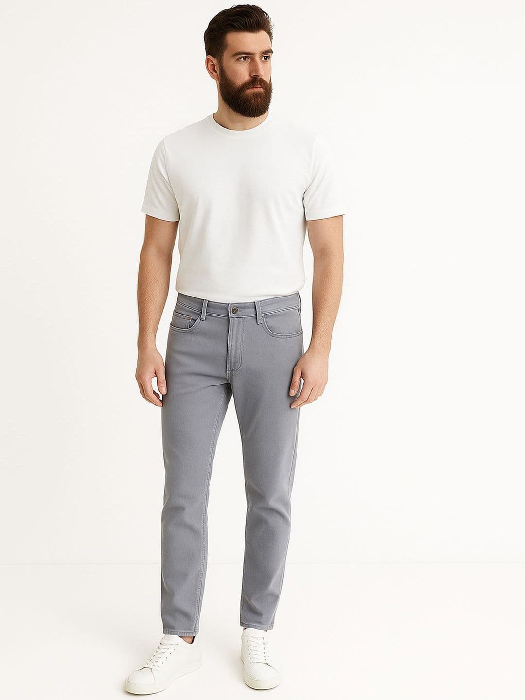 HIRRUX Men Comfort Slim Fit Mid-Rise Stretchable Jeans - view 1