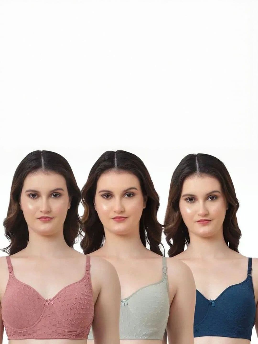 Imsa Moda Pack Of 3 Full Coverage Lightly Padded Bra - view 1