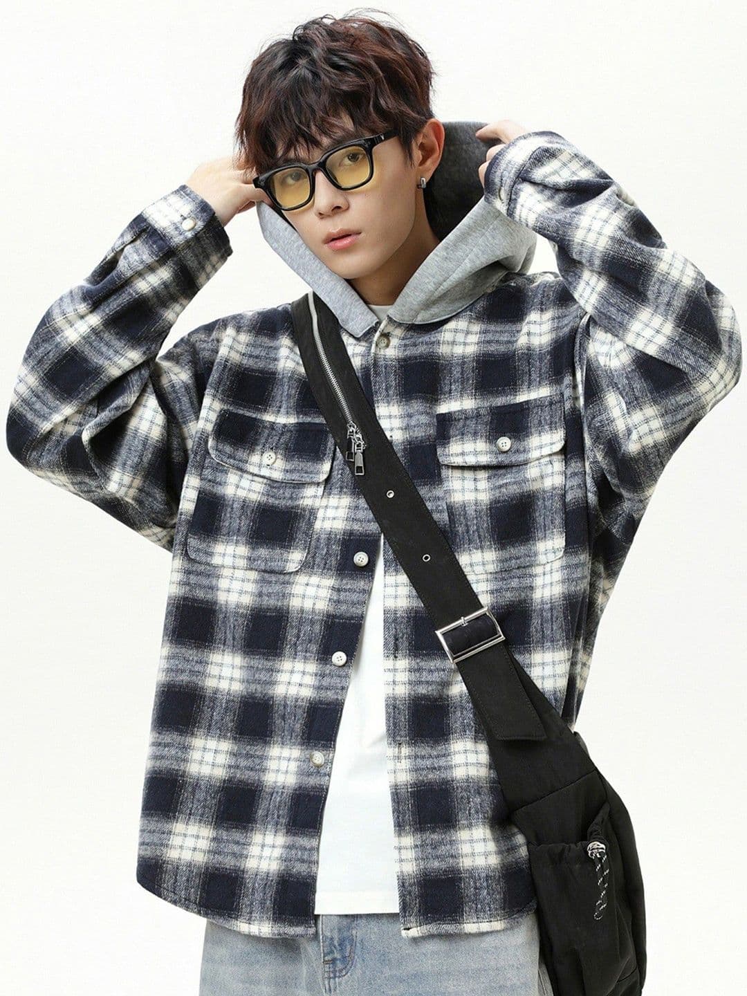 Mast & Harbour Checked Hooded Tailored Jacket - view 1
