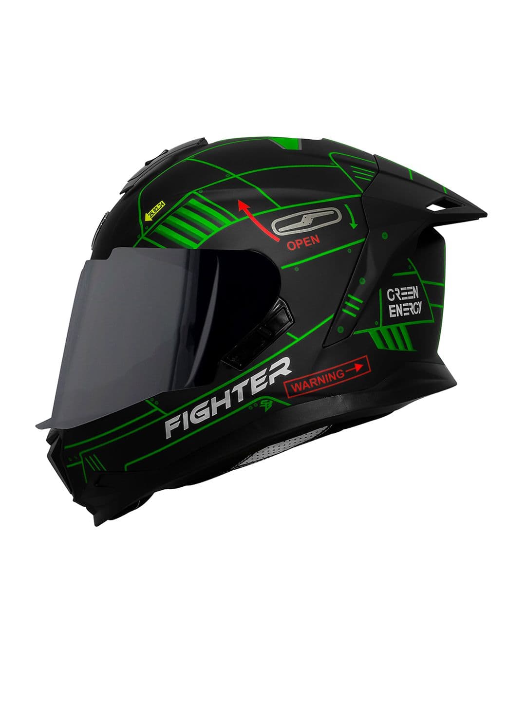 Steelbird Typography Printed SBH 57 Fighter Steel Helmet - view 1