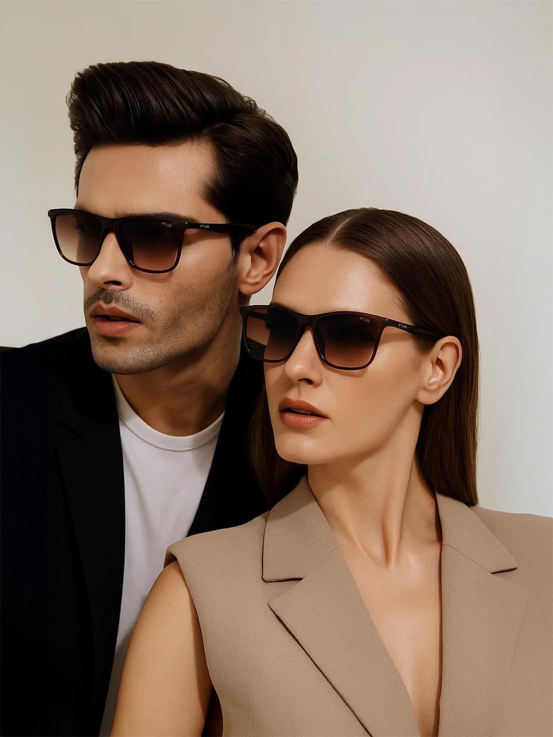 IRUS by IDEE Unisex Brown Lens & Brown Square Sunglasses with UV Protected Lens - view 1