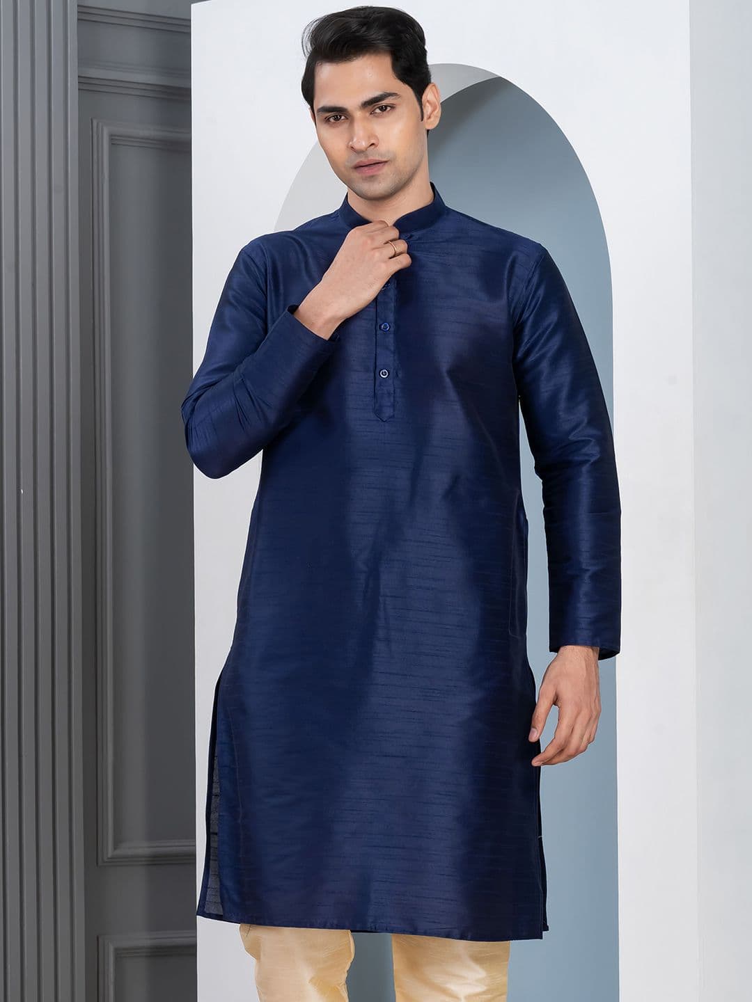DEVOILER Men Straight Kurta - view 1