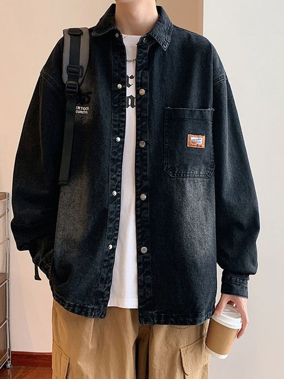 StyleCast x Revolte Men Casual Denim Jacket - view 1