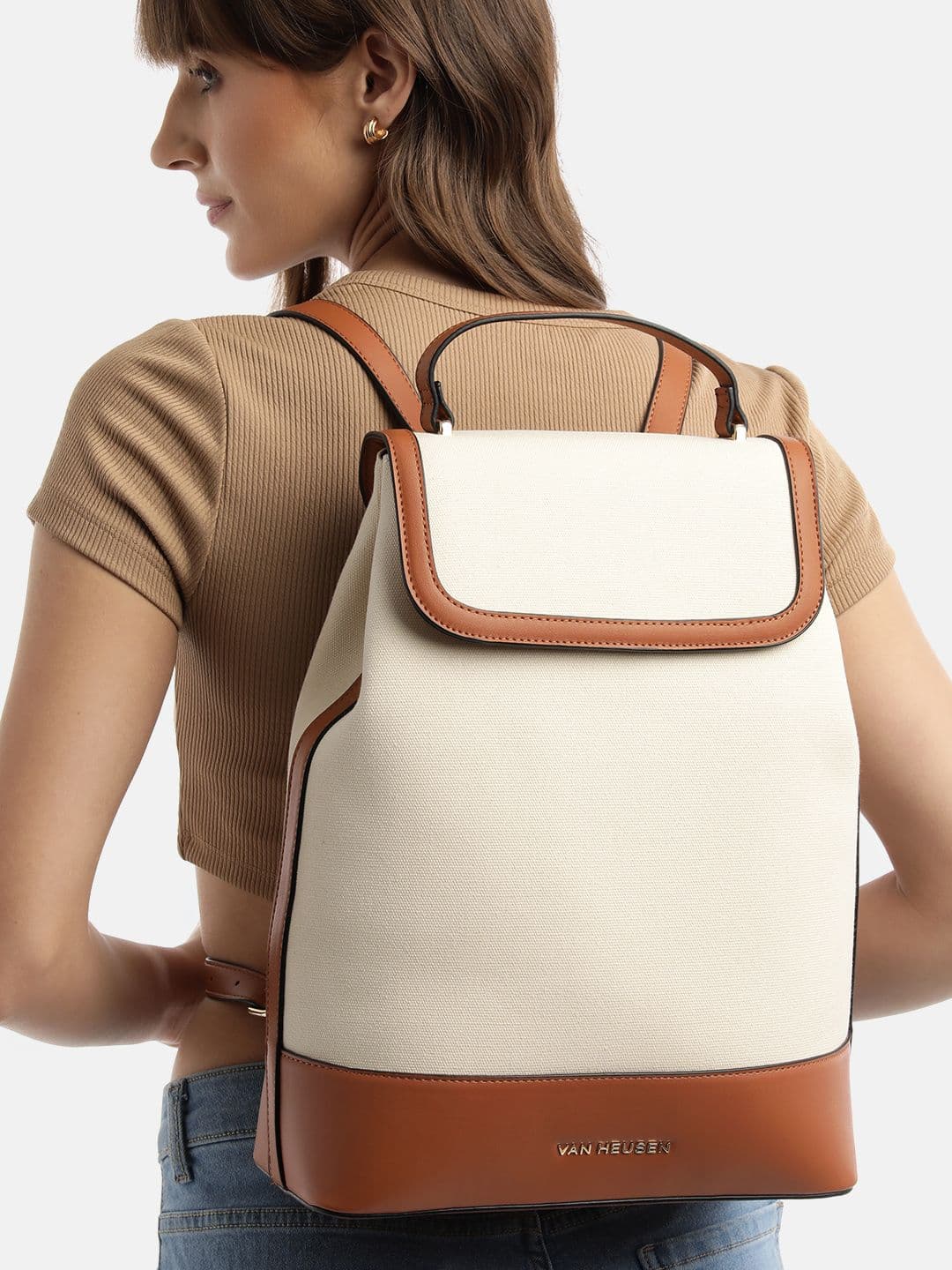 Van Heusen Women Colourblocked Backpack - view 1