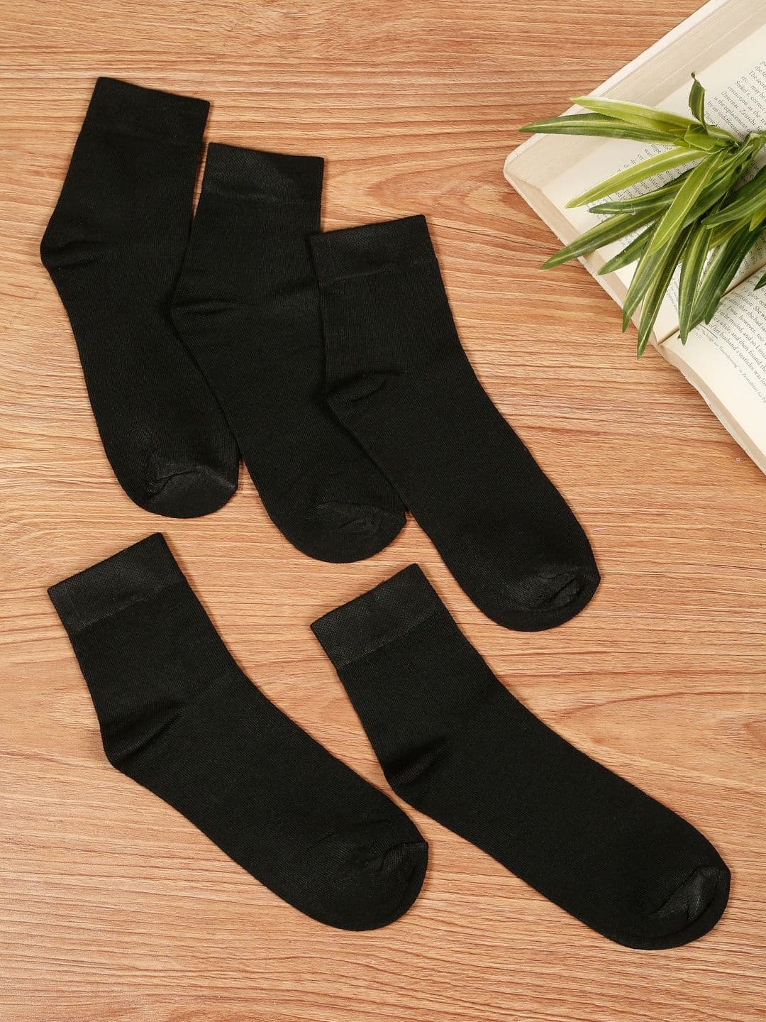 Teakwood Leathers Men Pack Of 5 Pure Cotton Above Ankle Length Socks - view 1