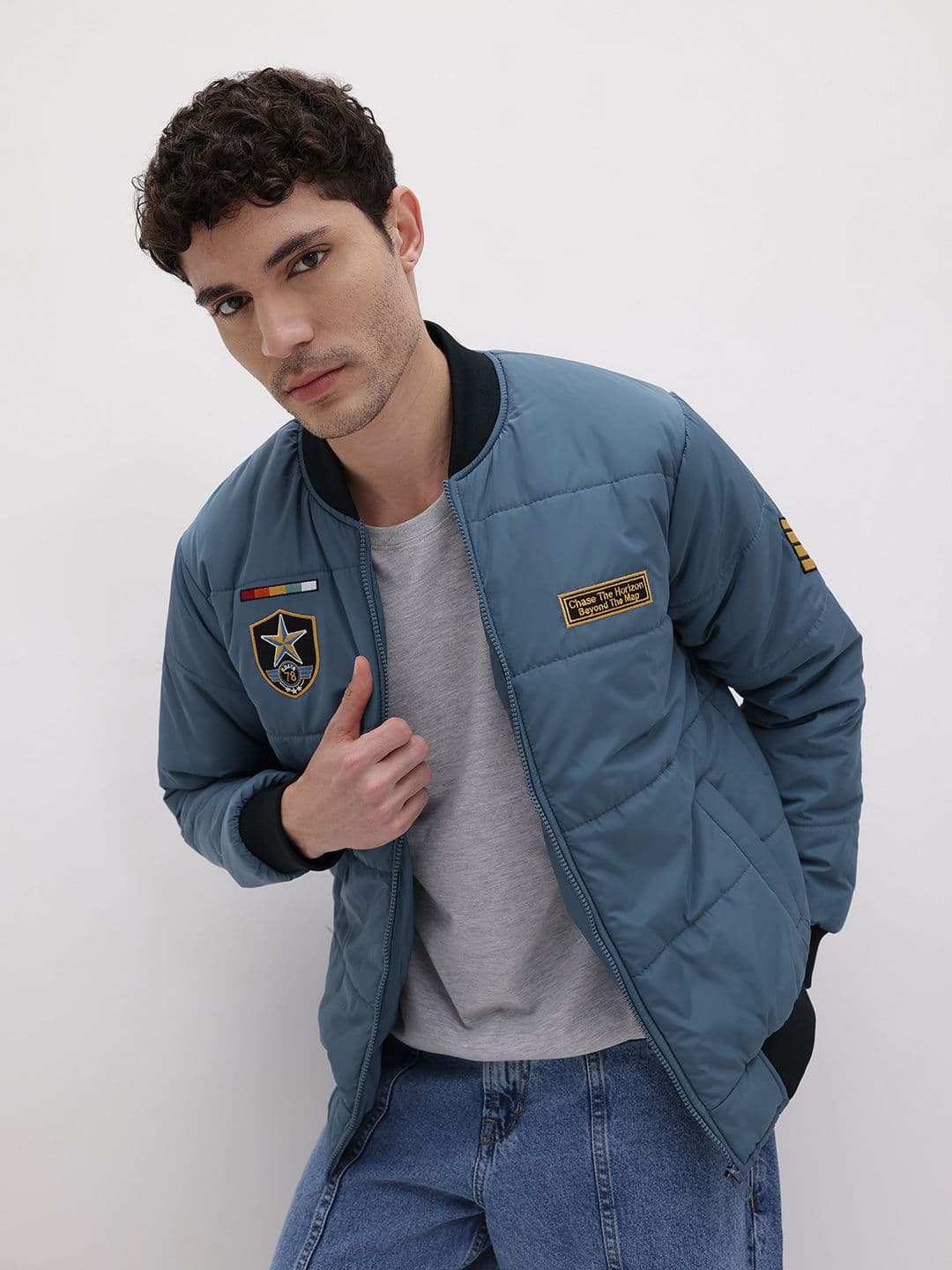The Roadster Life Co. Applique Detail Bomber Jacket - view 1