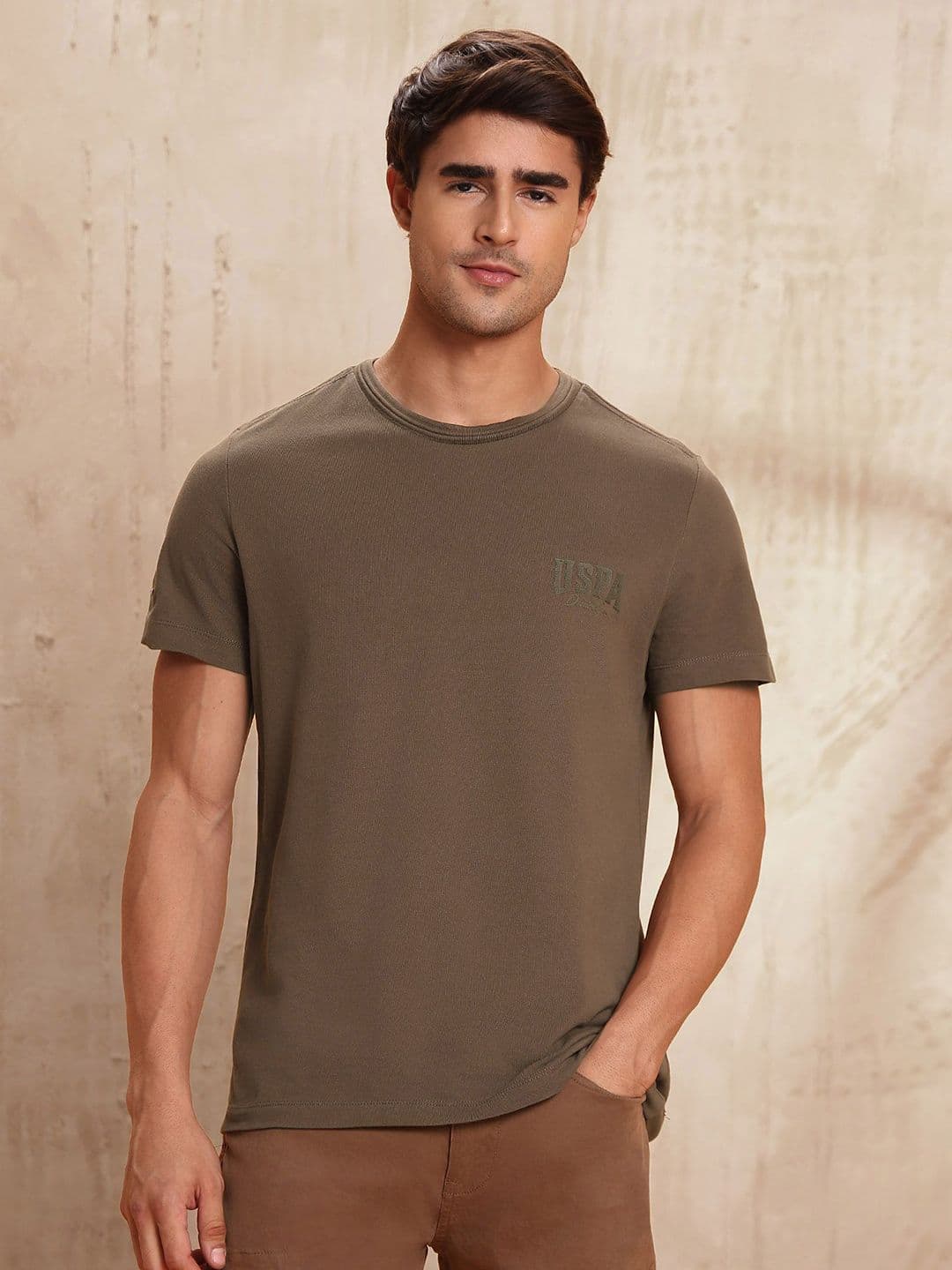 U.S. Polo Assn. Denim Co. Brand Logo Printed Pure Cotton T-shirt - view 1