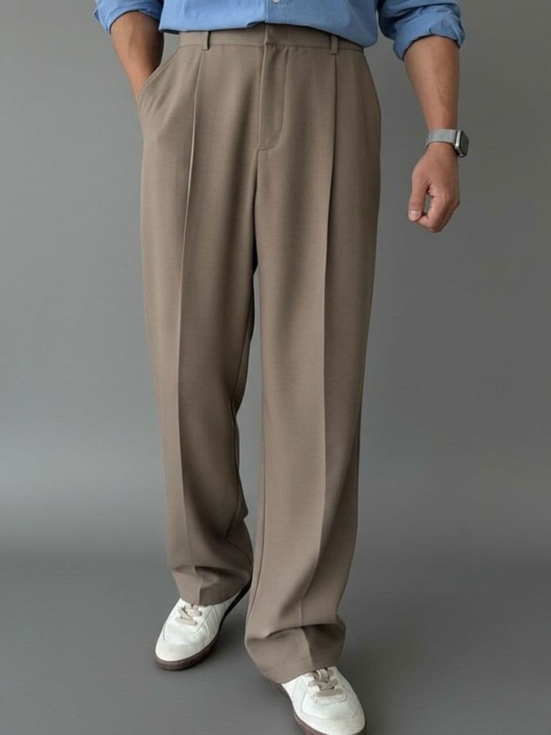 COVZ Men Korean Loose Fit Easy Wash Pleated Trousers - view 1