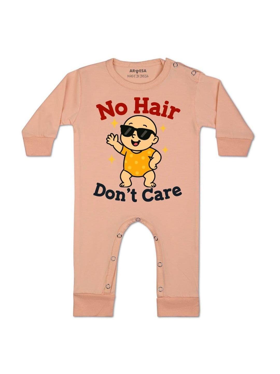 Arvesa Kids No Hair Dont Care Printed Baby Rompers - view 1