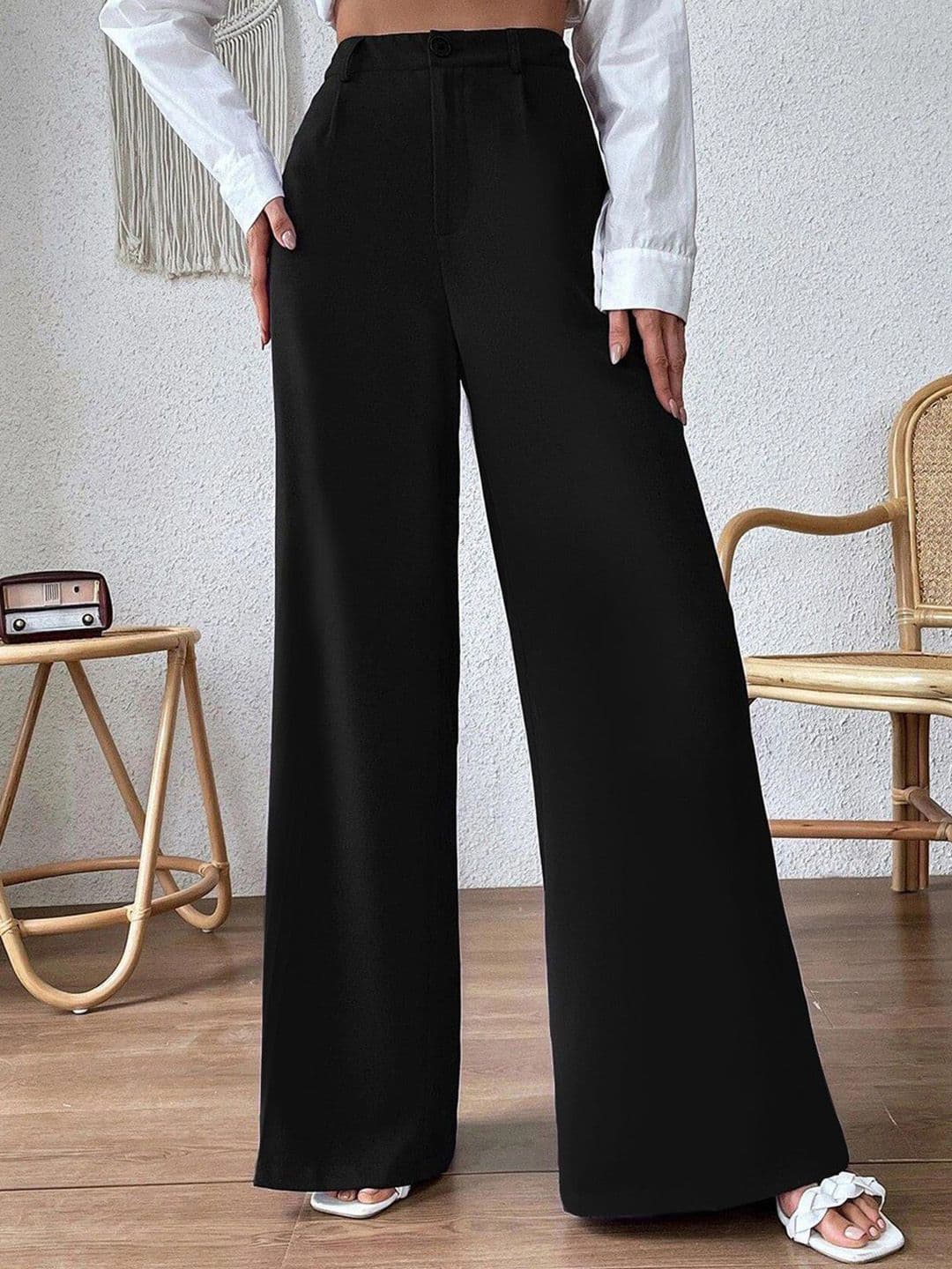 KERI PERRY Women Relaxed Straight Leg High-Rise Wide Leg Flat-Front Korean Pants - view 1