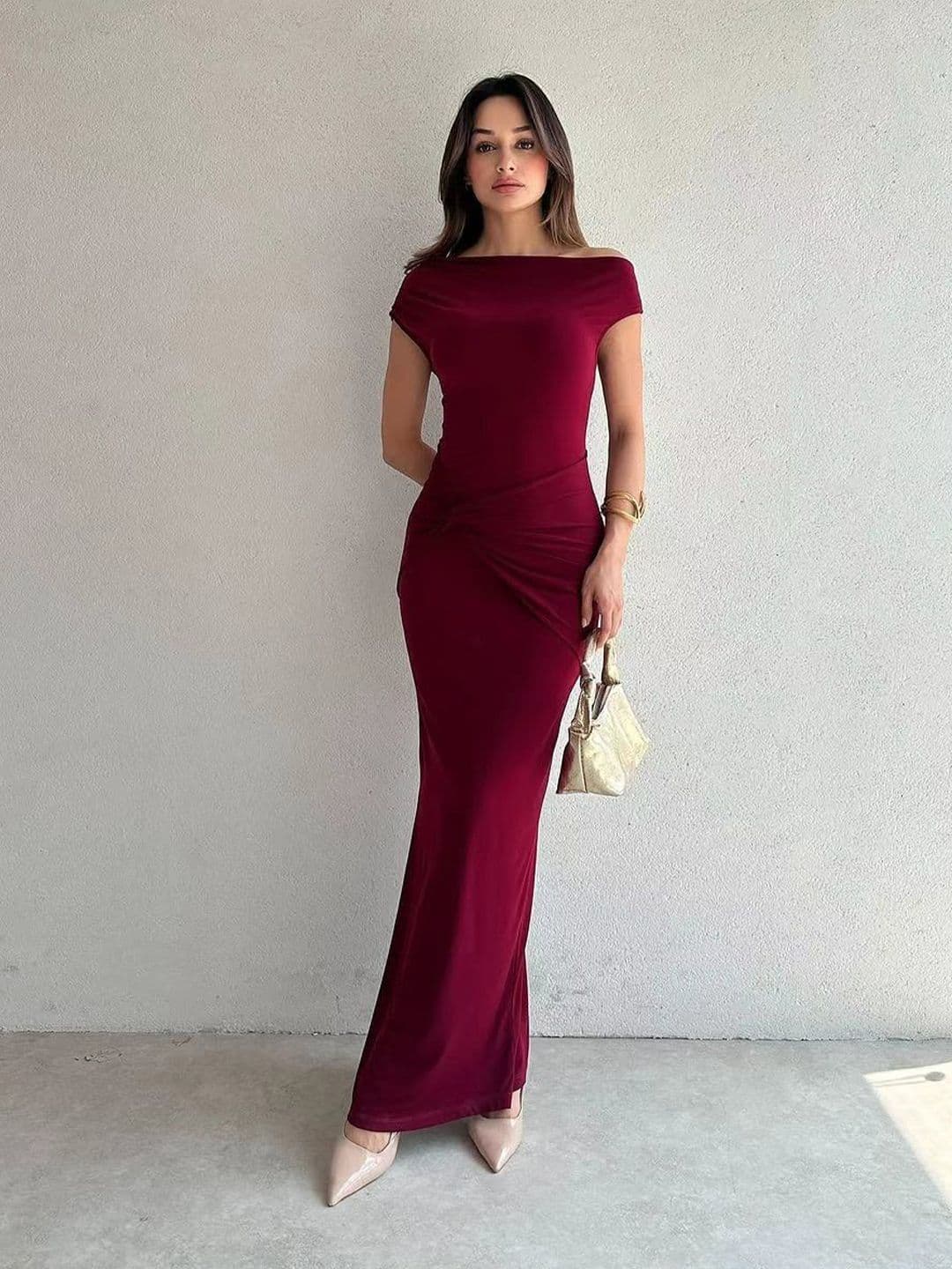 StyleCast Off-Shoulder Bodycon Maxi Dress - view 1