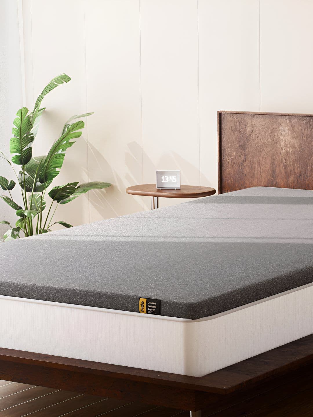 FRIDO Grey & White Quilted Dual Comfort Double Mattress Topper - view 1