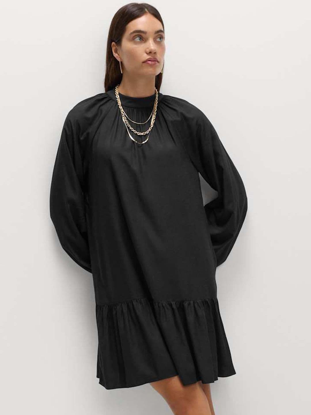 Marks & Spencer Funnel Neck Mini Smock Dress - view 1