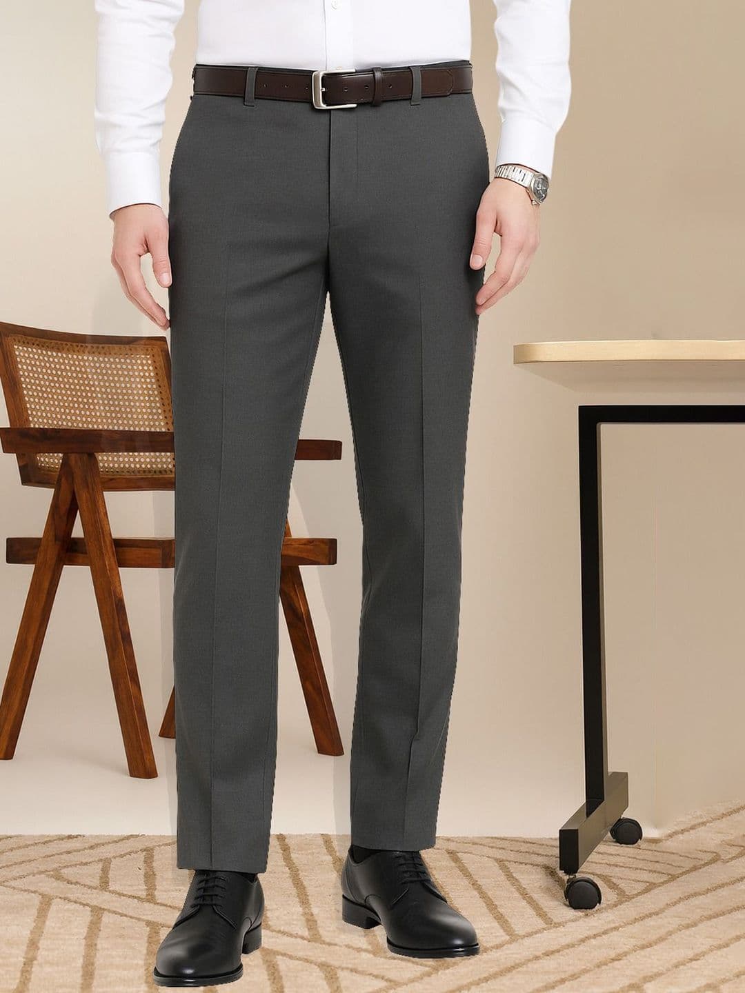Integration Smart Fit Stretchable Flex Waist Office Wear Trousers - view 1
