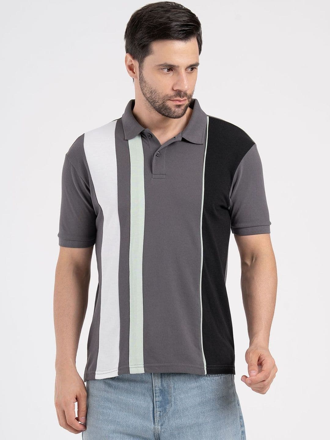 Red Tape Men Colourblocked Polo Collar T-shirt - view 1