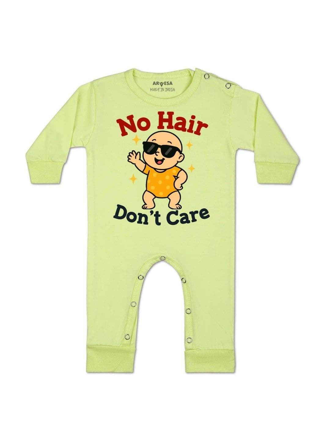 Arvesa No Hair Dont Care Printed Baby Rompers - view 1