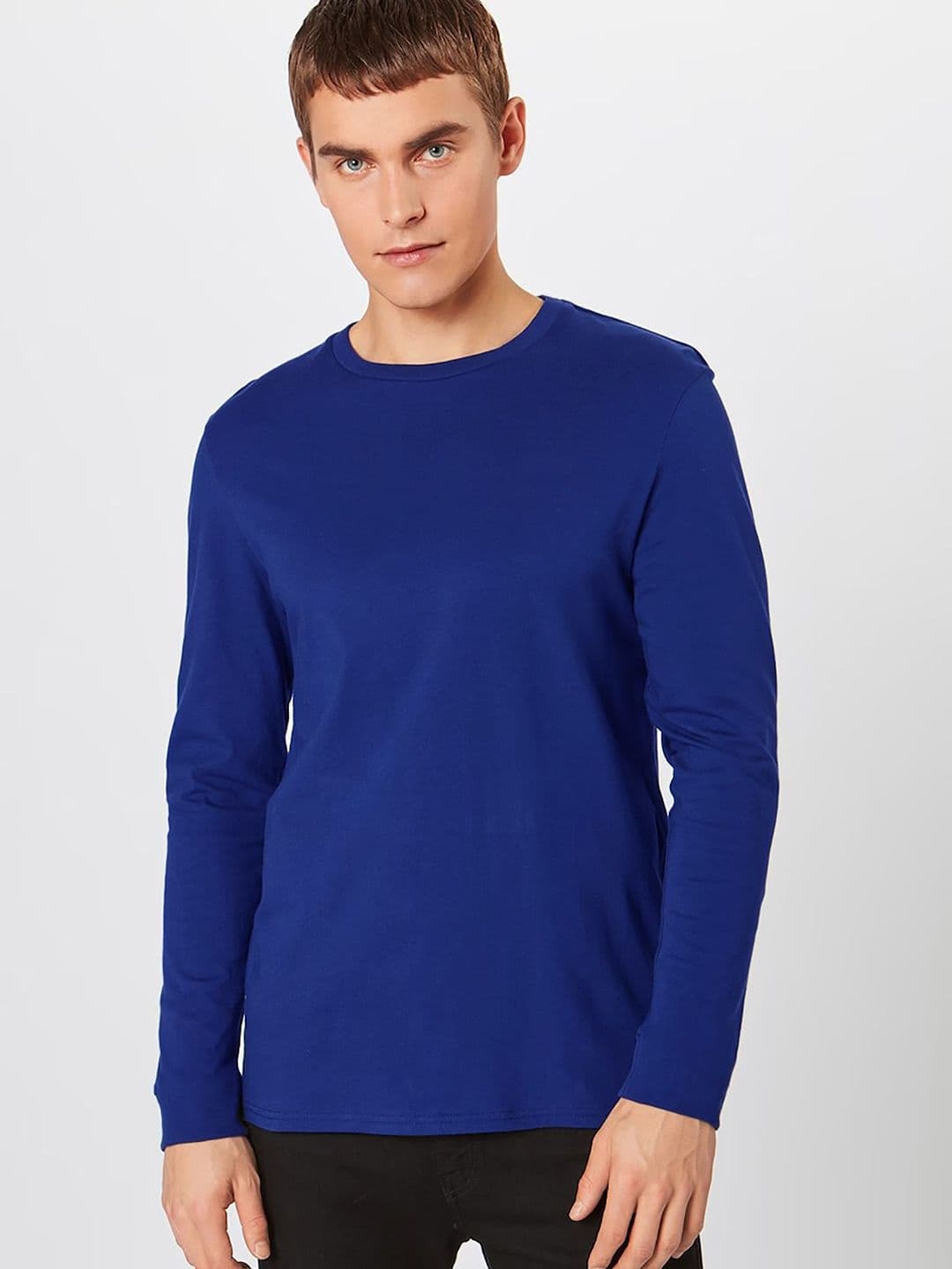 MISCHIEF MONKEY Men Solid Round Neck Pure Cotton T-shirt - view 1
