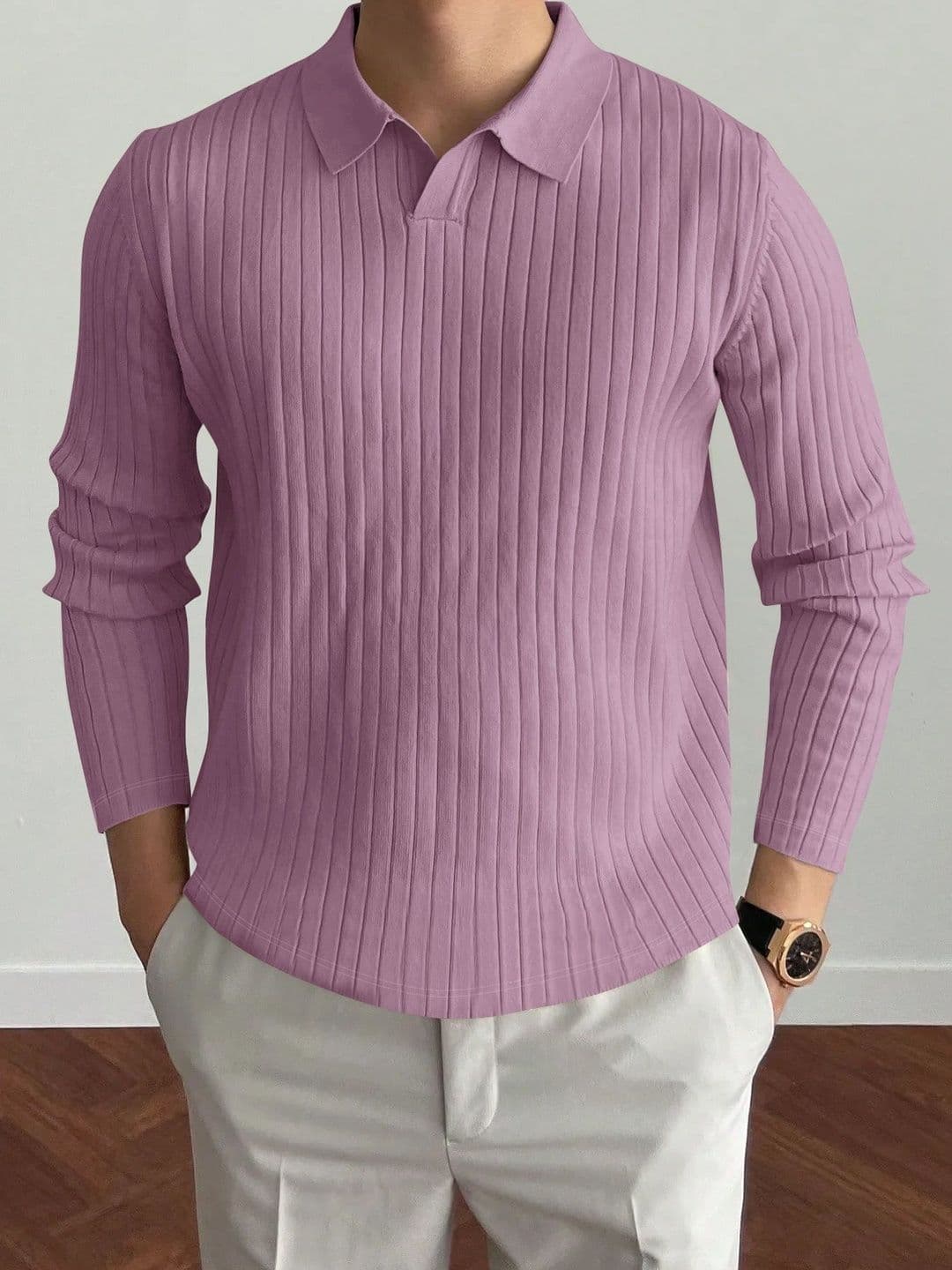 HOODLER Self Design Polo Collar Pure Cotton T-shirt - view 1