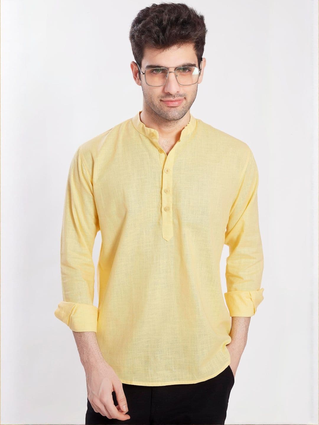 PulseIQ Men Cotton A-Line Kurtas - view 1