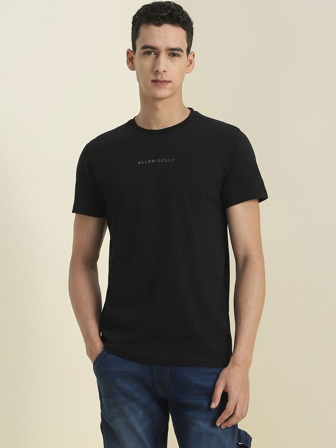 Allen Solly Men Brand Logo Printed Round Neck T-shirt - view 1