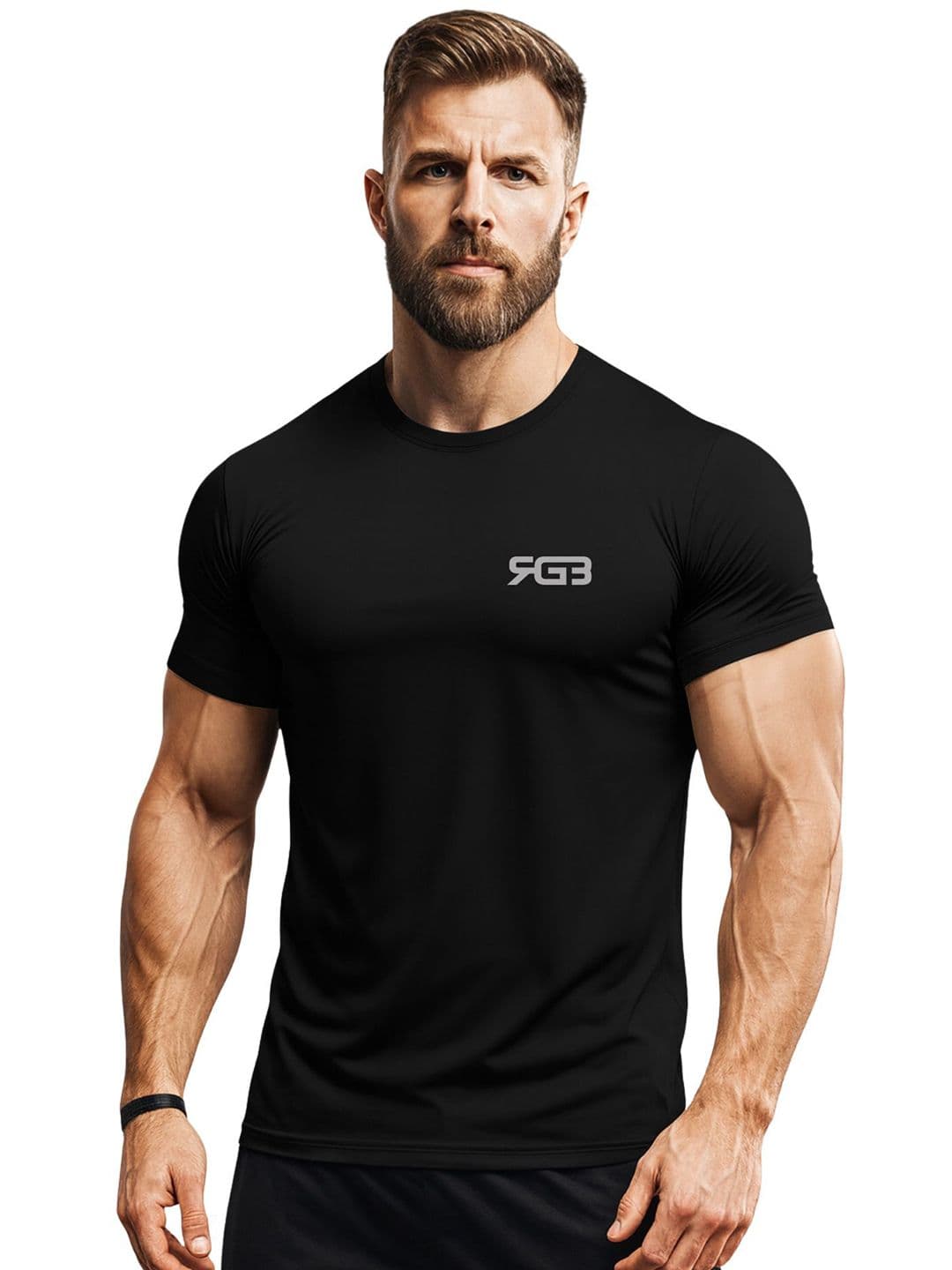 3Colors Men Dry Fit Solid Round Neck T-shirt - view 1