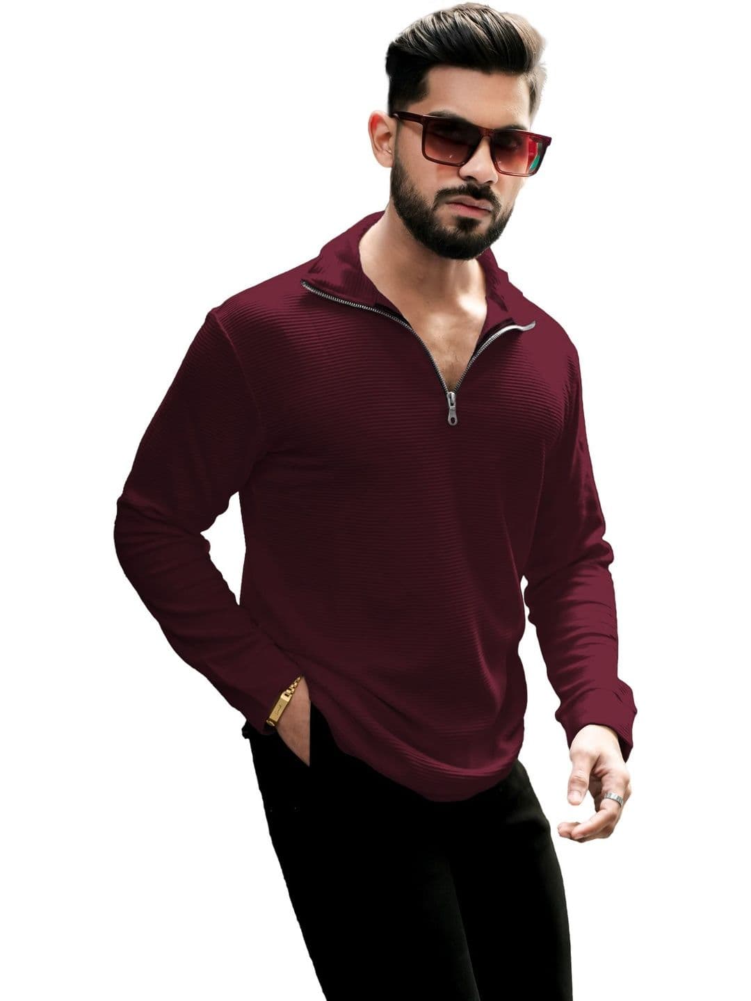 HOODLER Polo Collar Pure Cotton T-shirt - view 1