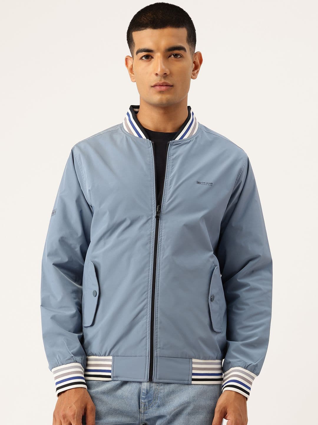 Okane Ombre Dyed Reversible Bomber Jacket - view 1
