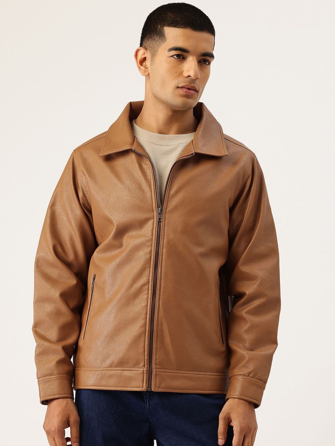 Okane Faux Leather Trim Tailored Jacket - view 1