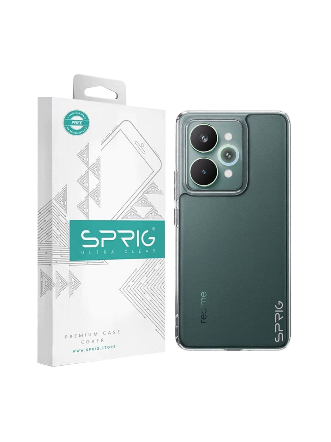 SPRIG Realme 15 Pro Matte Black Transparent Back Cover - view 1