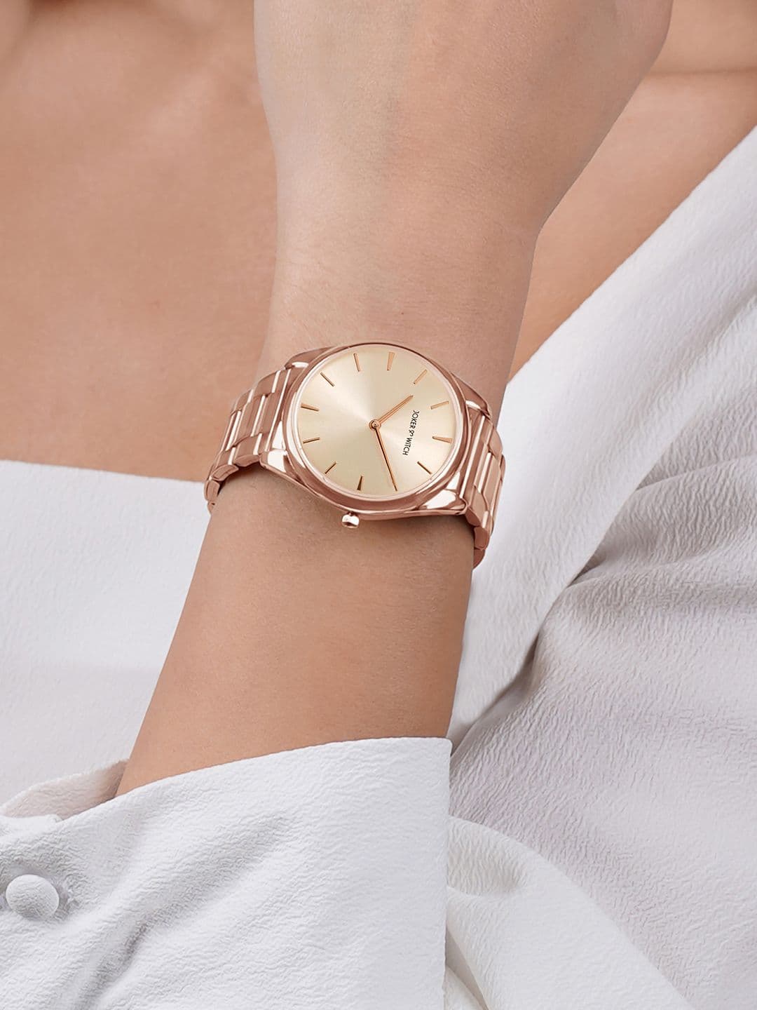 JOKER & WITCH Women Rose Gold-Toned Dial & Rose Gold Toned Stainless Steel Straps Analogue Watch - view 1