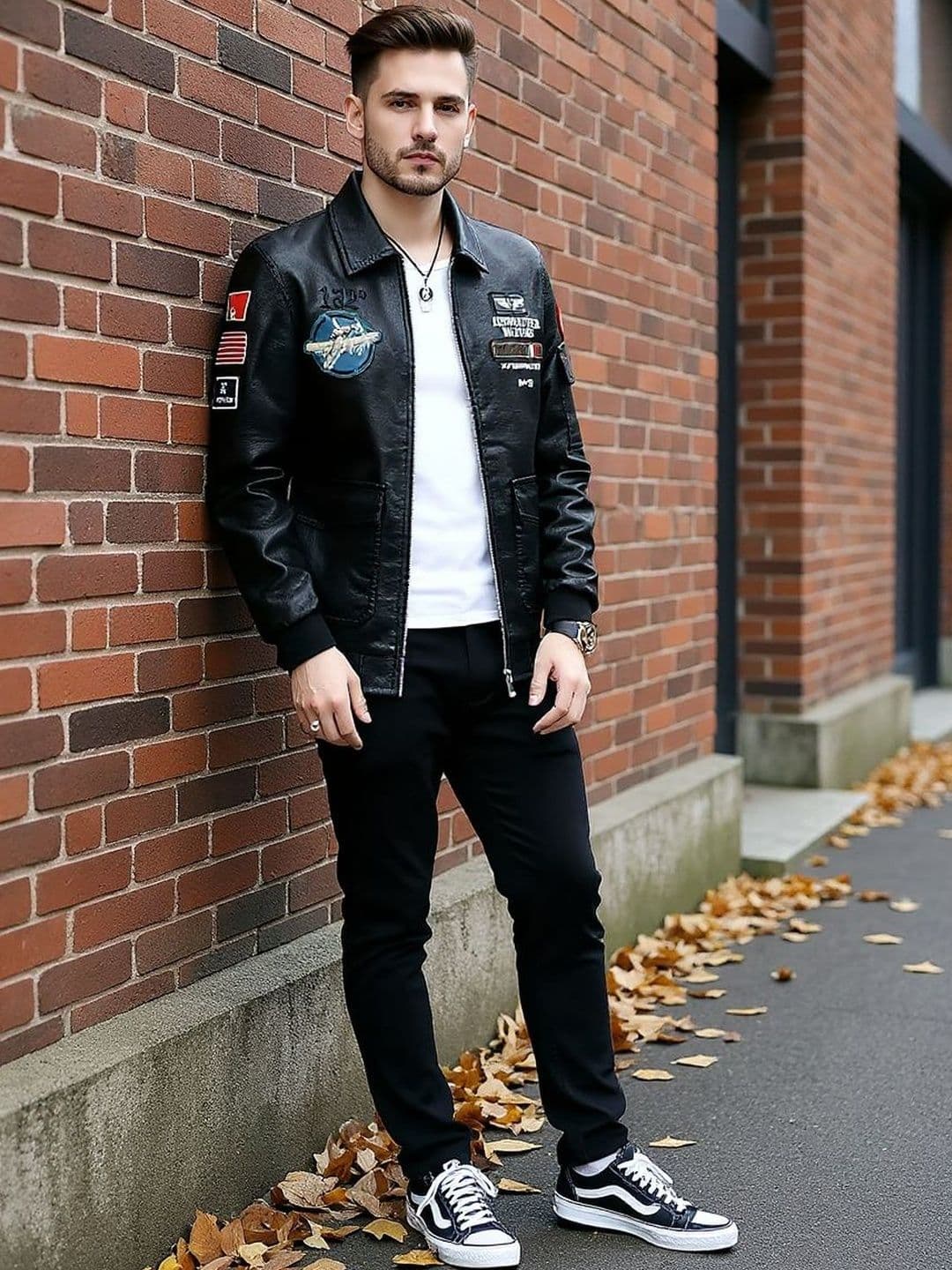 HERE&NOW Solid Leather Jacket - view 1