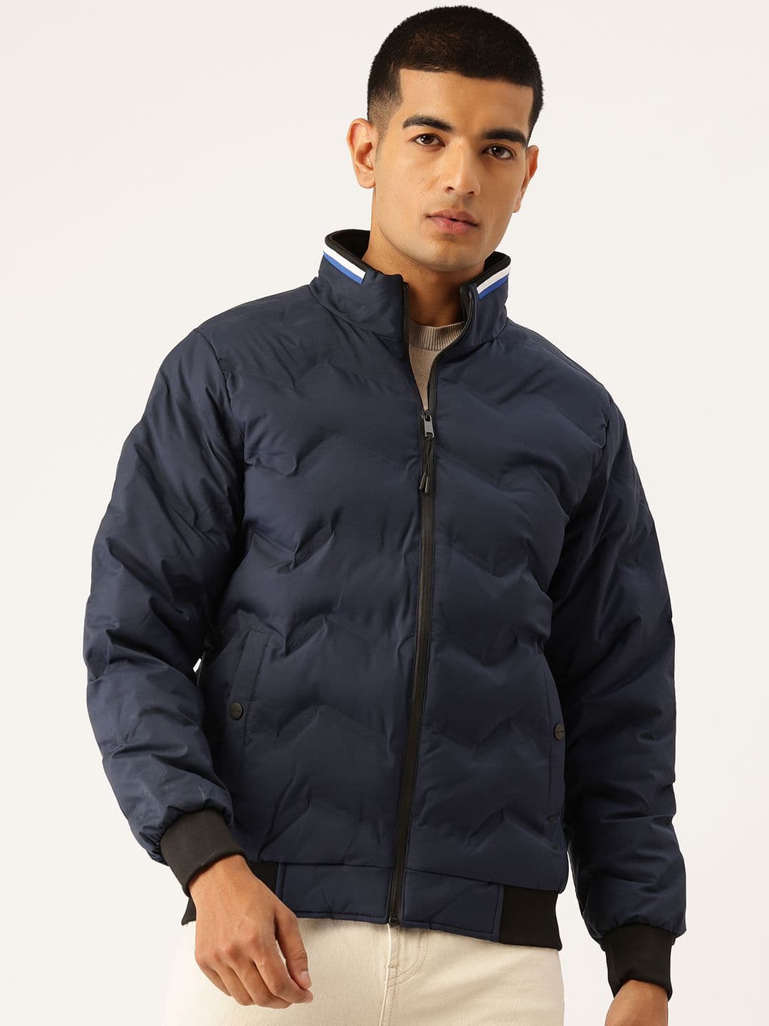 Okane Mock Collar Bomber Jacket - view 1
