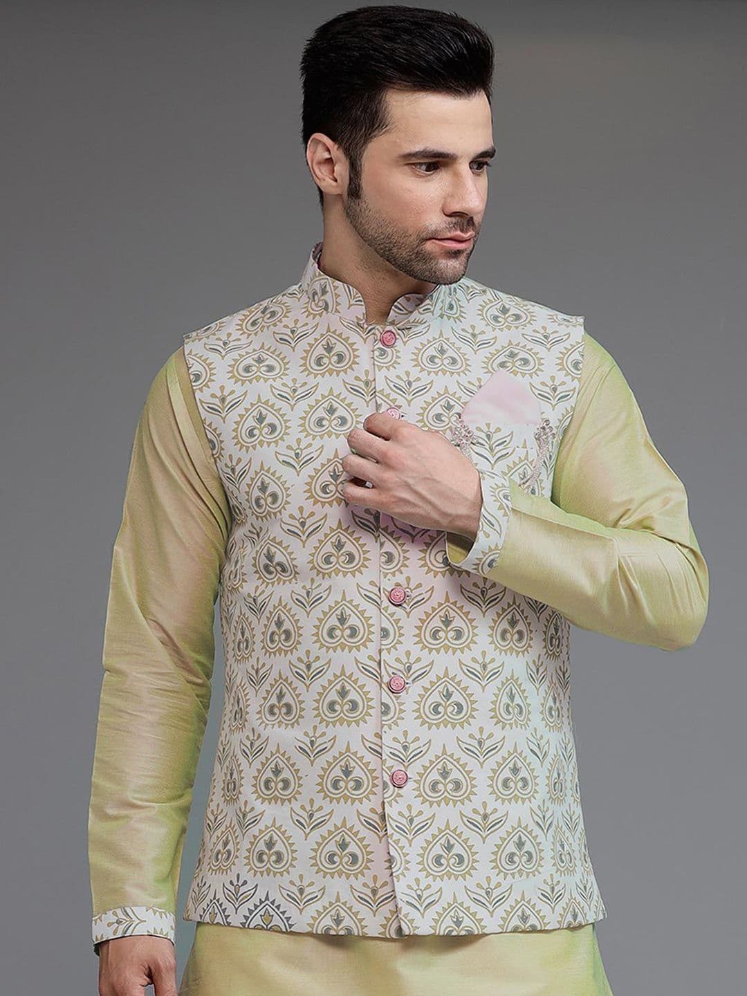 Utsav Fashion Men Digital Printed Mandarin Collar Nehru Jacket - view 1