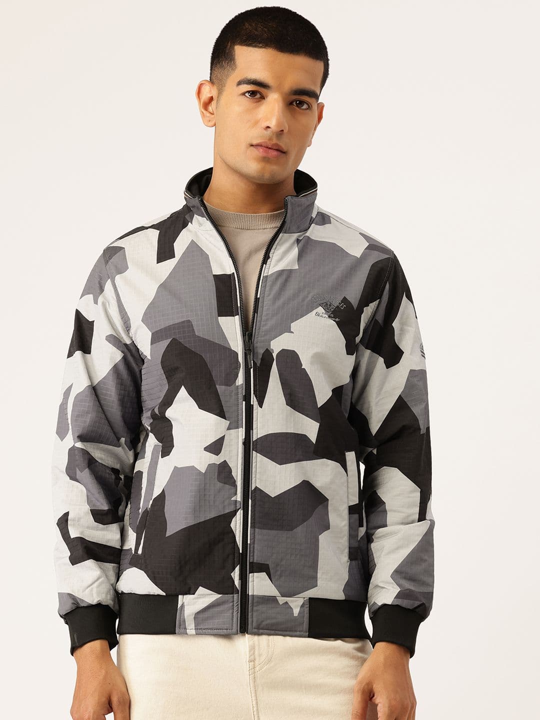 Okane Printed Reversible Bomber Jacket - view 1