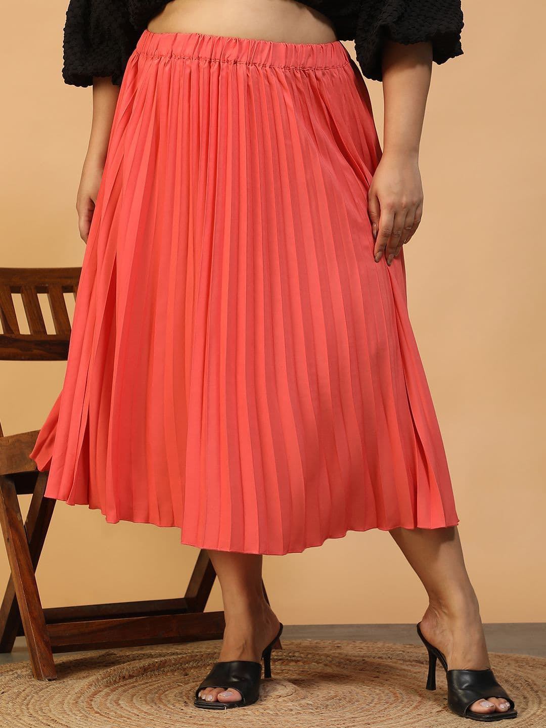 Oxolloxo Plus Size Women A-Line Midi Skirt - view 1