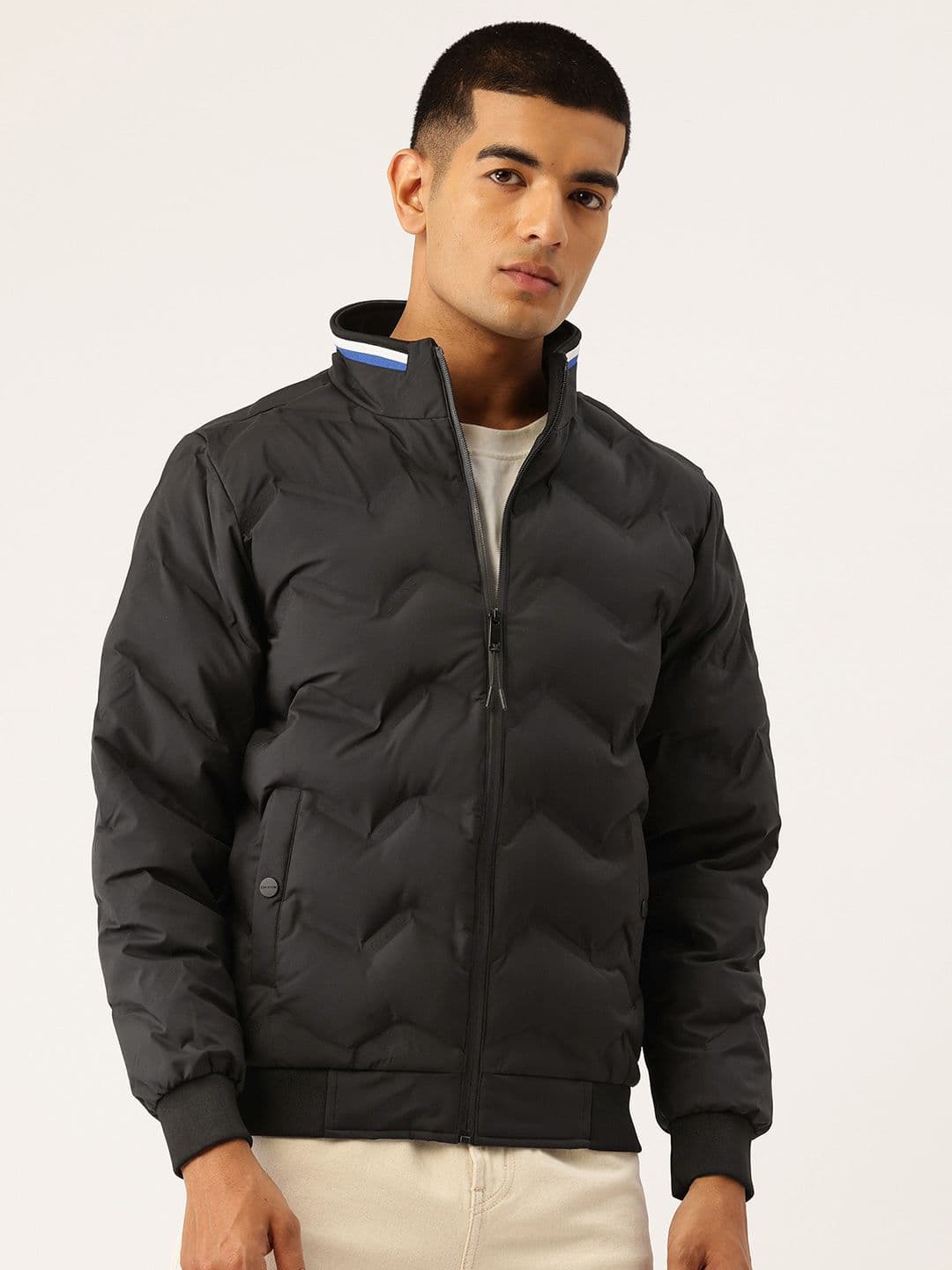 Okane Mock Collar Bomber Jacket - view 1
