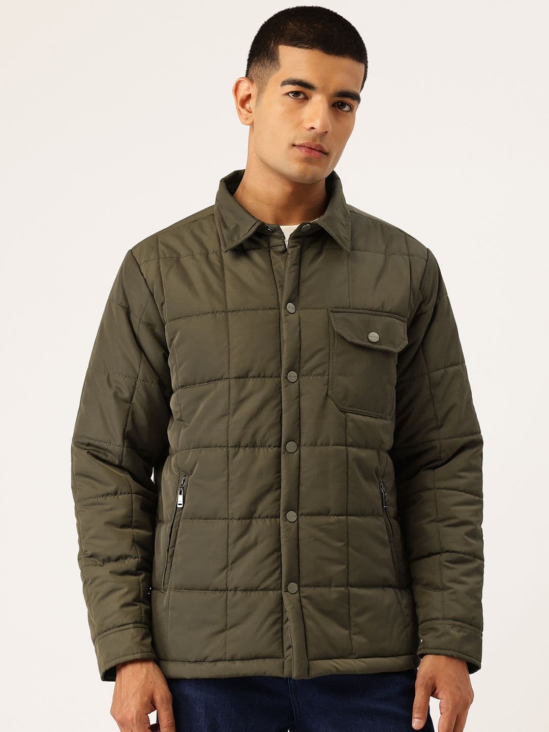 Okane Spread Collar Padded Jacket - view 1