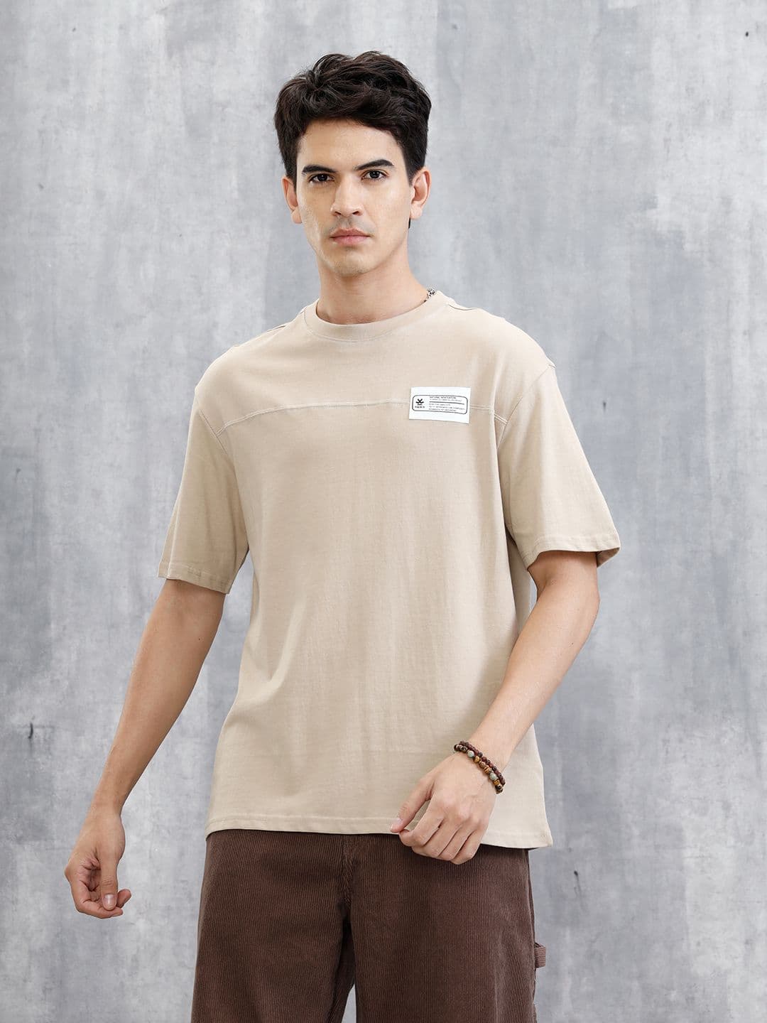 WROGN Men Solid Round Neck Short Sleeves T-shirt - view 1