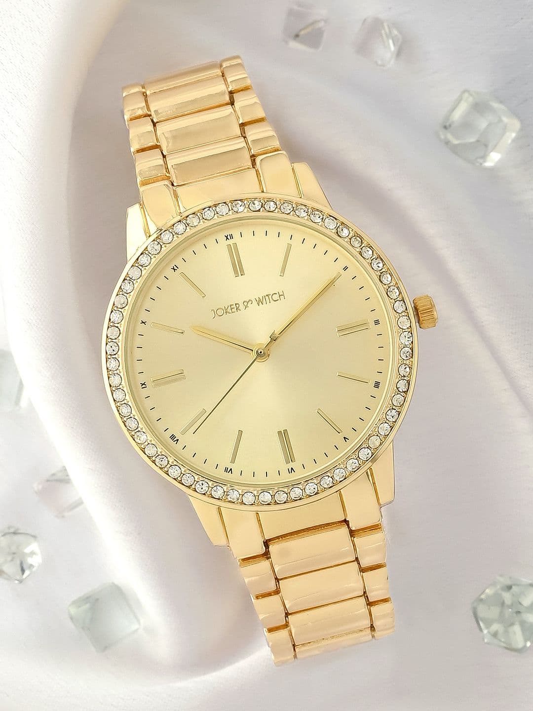 JOKER & WITCH Women Gold-Toned Dial & Stainless Steel Straps Analogue Watch - view 1