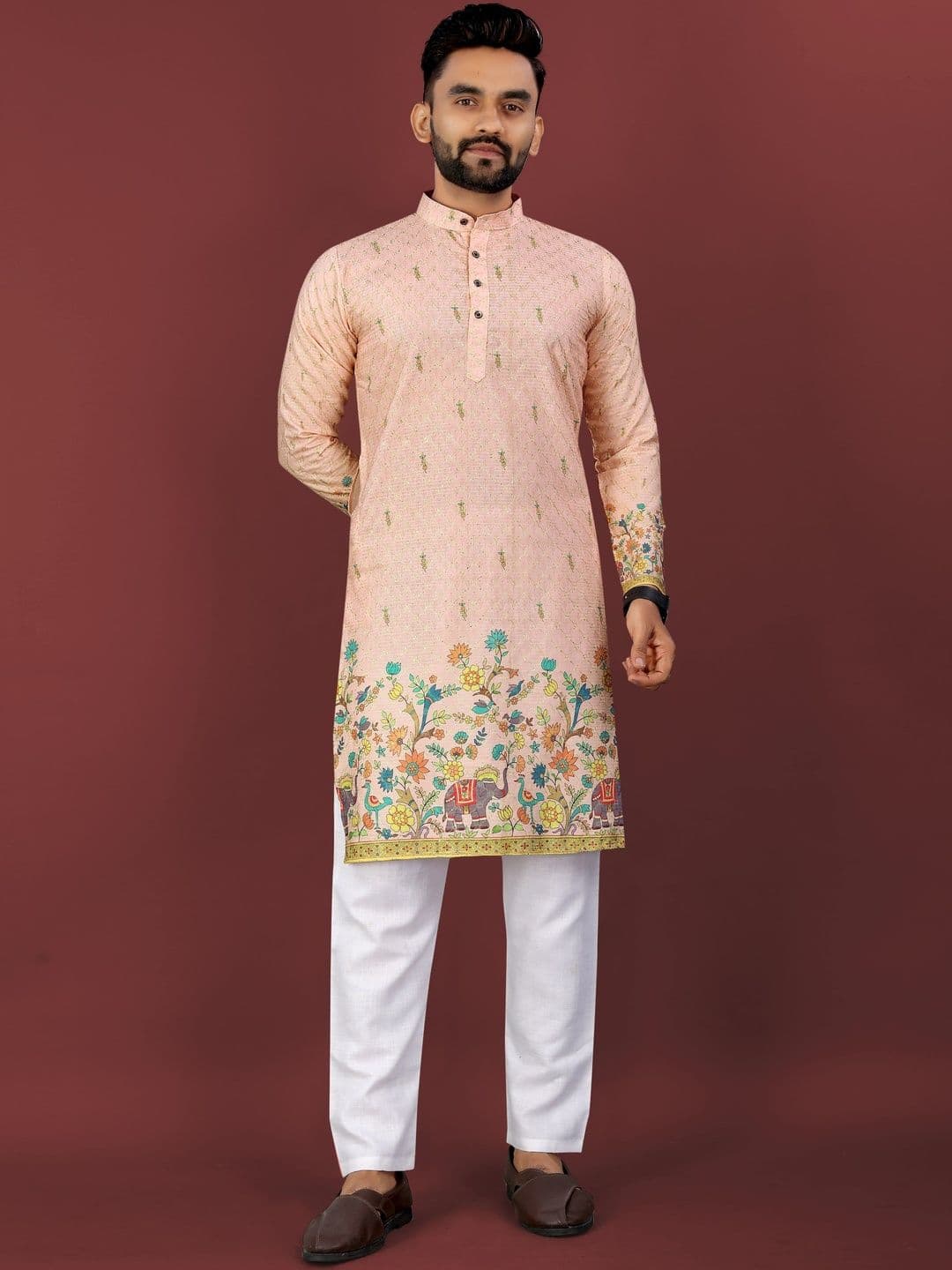 Moda Rapido Men Viscose Rayon Straight Kurtas - view 1