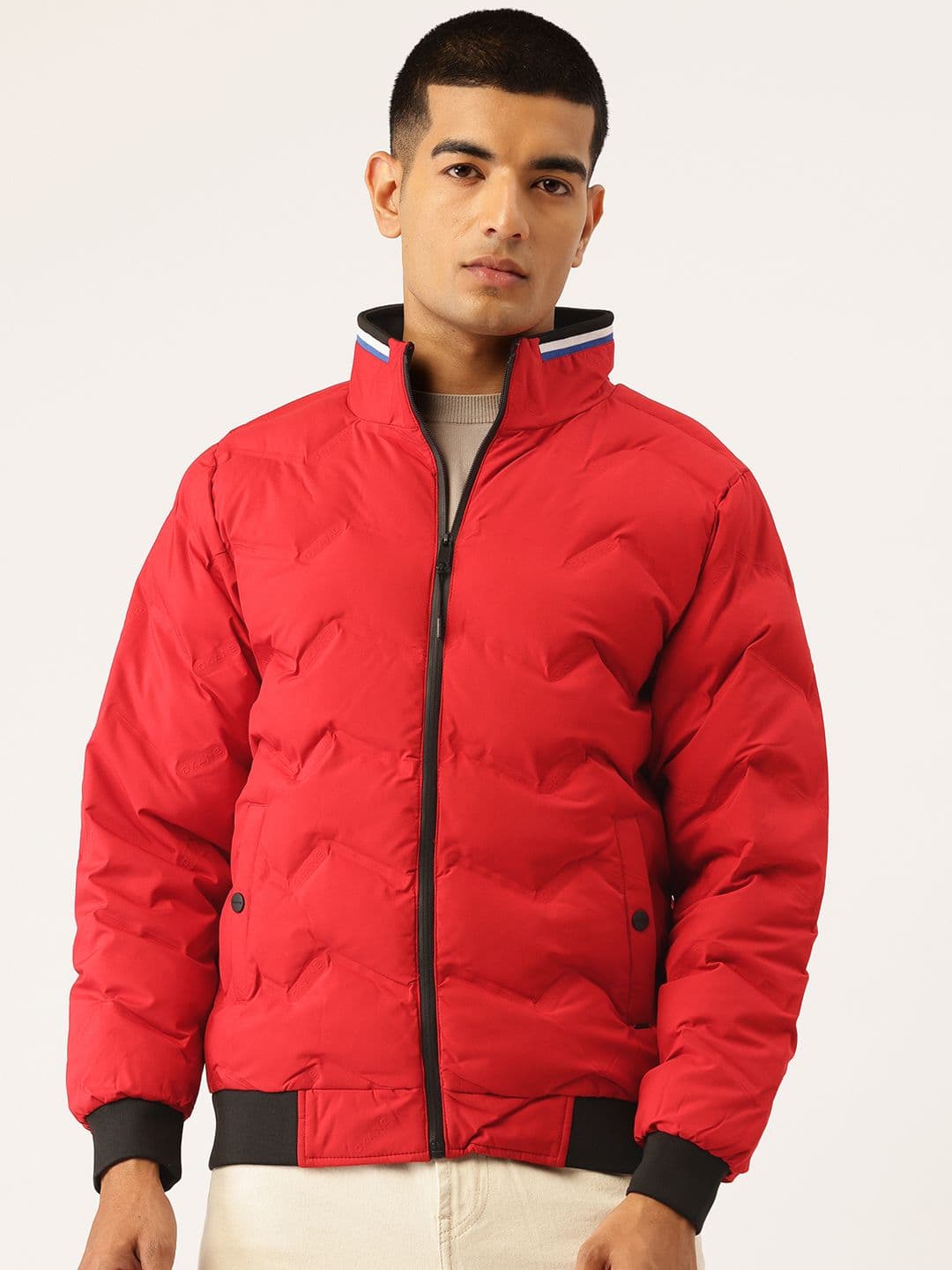 Okane Men Mock Collar Padded Jacket - view 1