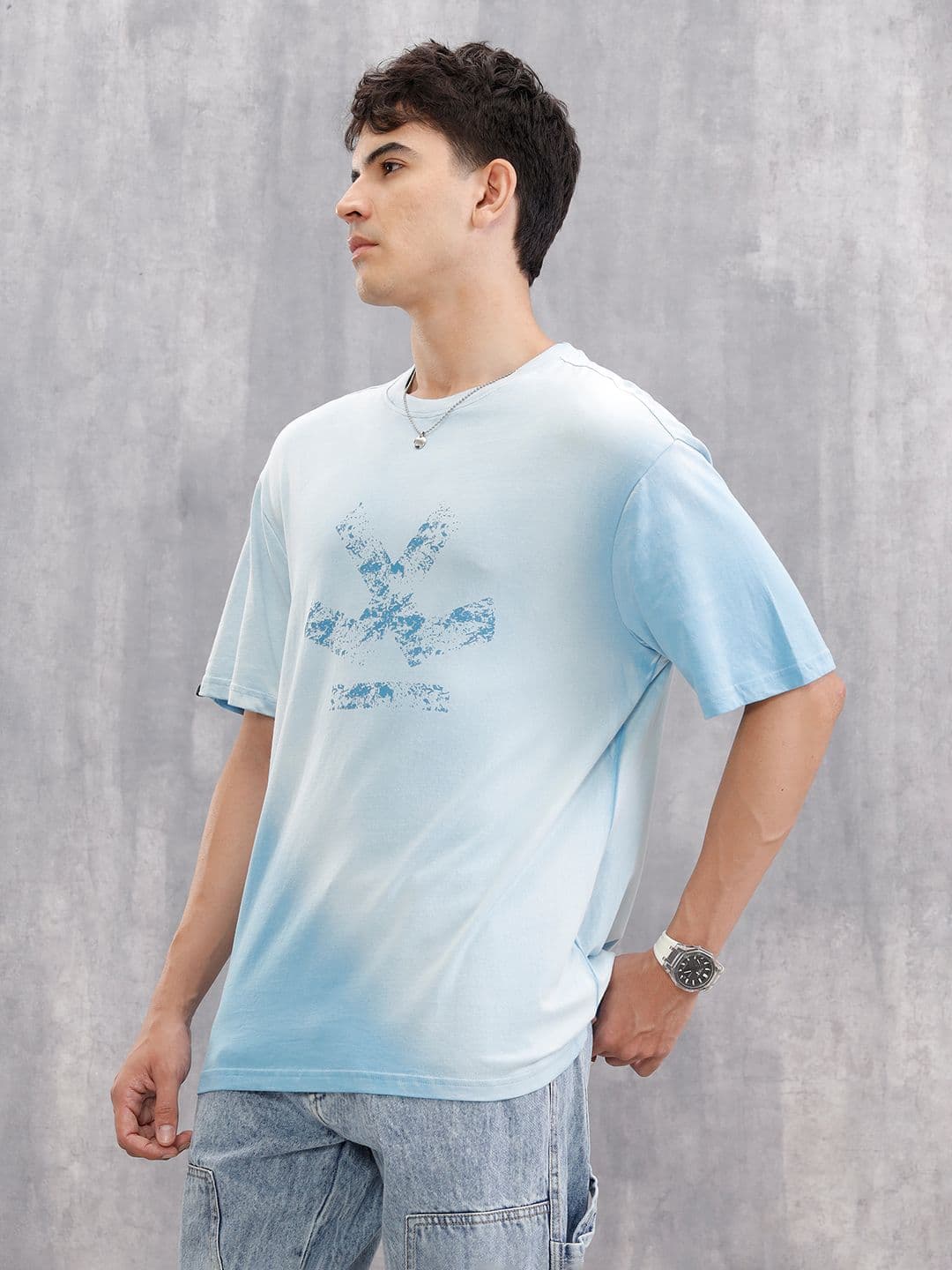 WROGN Men Printed Round Neck Short Sleeves T-shirt - view 1