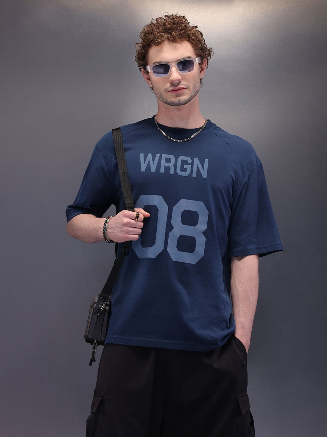 WROGN Men Printed Relaxed Fit T-shirt - view 1