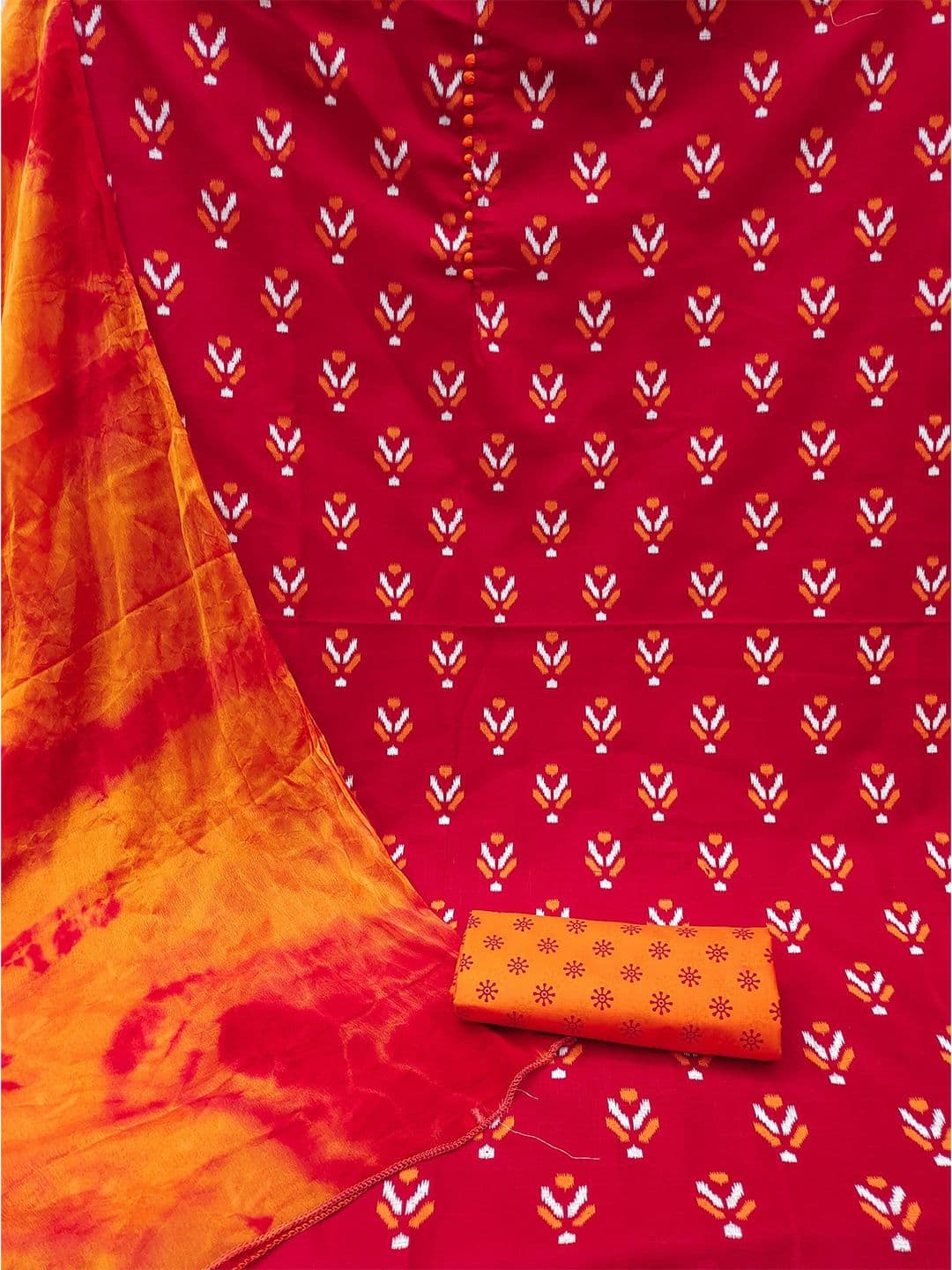 Rangtulika Ethnics Floral Embroidered Unstitched Dress Material - view 1